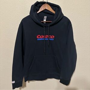 Costco Men’s Black Spellout Embroidered Hoodie
